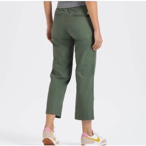 Vuori Ripstop Wide Leg Crop Pants Green Size Medium 24.5" Inseam - Picture 2 of 7